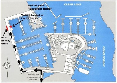 Marina map to yacht.